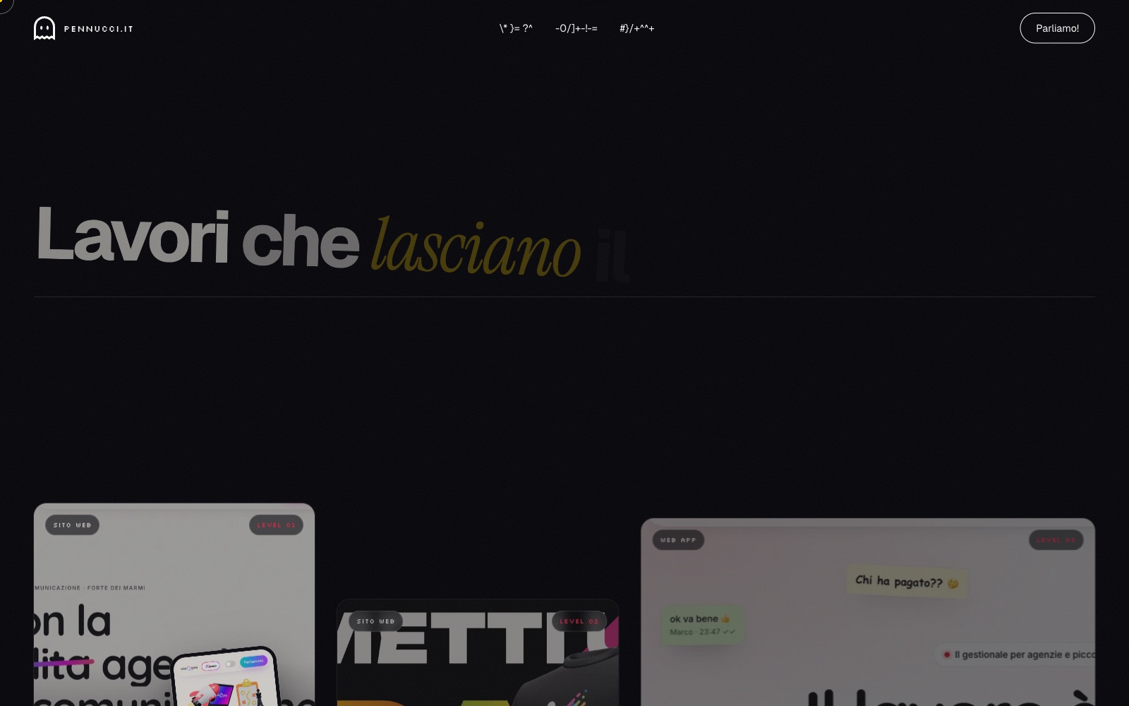 Il portfolio come level select